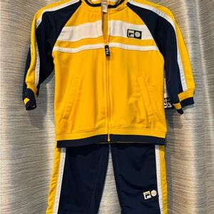Fila Yellow and Navy Tracksuit